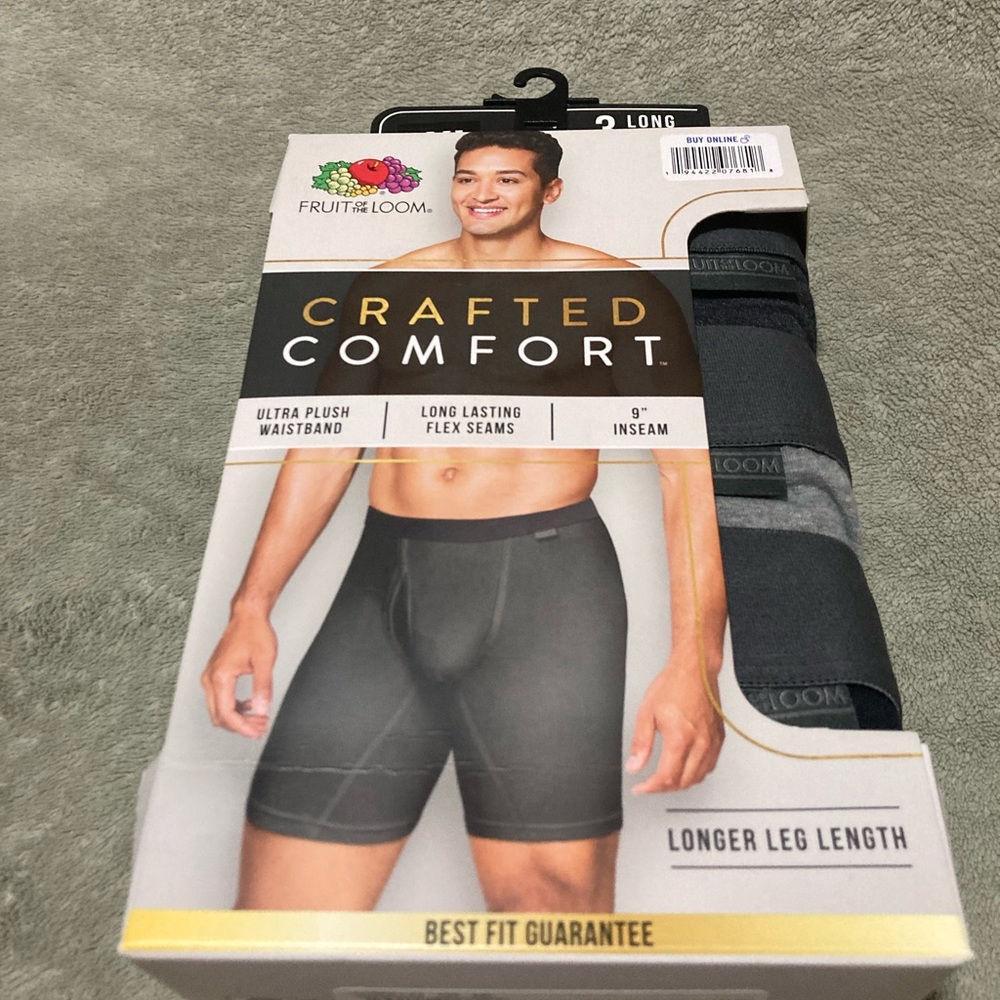 Fruit of the Loom 3 Pack Crafted Comfort Boxer Briefs Size 3XL NWT